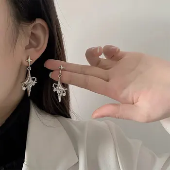 Kul Y2K Star Padec Uhani Vroče Dekle Harajuku Ustvarjalne Planet Crystal Pearl Zvezde Earings korejski Moda za Ženske Punk Nakit