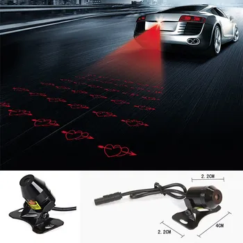 LED Avto, motorno kolo, Laser Luči za Meglo Proti Trčenju Rep Lučka Auto Moto Zavorni Parkiranje Signal Opozorilo Svetilke Avto styling