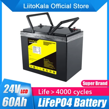 LiitoKala Lifepo4 24V 60AH Baterije 8S 100A BMS ZA 25,6 V 50AH Litij-Ionske Baterije Za 29,2 Proti Polnjenje Napetost za Čoln Panulo Motornih