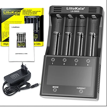 LiitoKala Lii-500S polnilec za baterije 18650 Polnilec Za 18650 26650 21700 AA AAA baterije Test zmogljivost baterije Touch kontrole