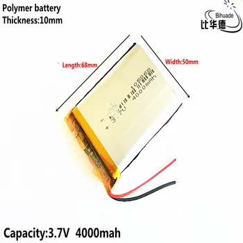 Liter energijo baterijo 3,7 V,4000 mah 105070 105068 Polimer litij-ionska / Litij-ionska baterija za tablični računalnik BANKE,GPS,mp3,mp4