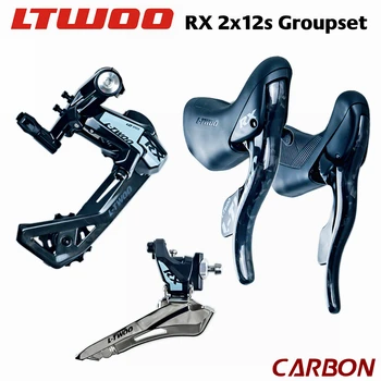 LTWOO RX 2x12 Hitrost, 24s Cesti Groupset 4Kit, Ogljikovih Vlaken Transformator + Ogljikovih Vlaken Zadaj Derailleurs + Sprednji Derailleurs