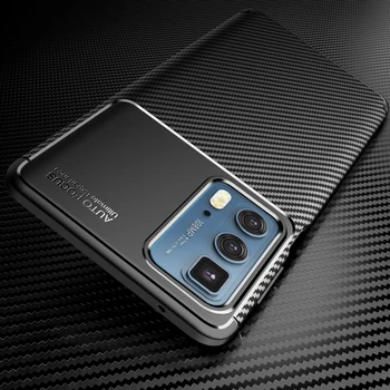 Luksuzni Ogljikovih Vlaken Mehko TPU Shockproof Primeru Za Motorola Moto G9 Igrajo E7 Plus G9 Moč G50 G60S G100 Rob S 20 Pro Zadnji Pokrovček