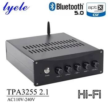 Lyele Avdio Tpa3255 2.1 Digitalni Ojačevalnik Razreda D Ojačevalnik Bluetooth 5.0 Qcc3034 Aptx High Power Analogni in Bluetooth Vnos Amp