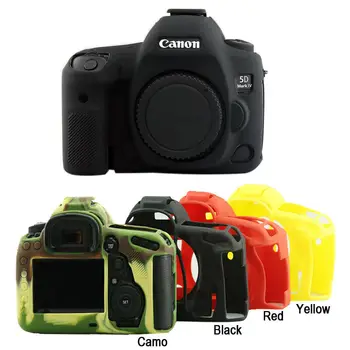 Mehko Oklep Kože Silikonske Gume Fotoaparat Telo Pokrivajo Primeru Vrečko za Canon EOS 5D Mark II 5D2