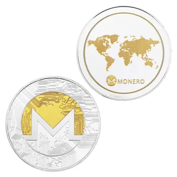 Monero Crypto Kovancev Silver Plated Fizično Cryptocurrency Kovanec Spominke in Darila Dom Okraski Priložnostni Kovanec