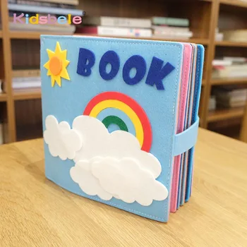 Montessori Zaseden Dejavnosti Knjiga Izobraževalne Mirna Knjiga za Osnovne Življenjske Spretnosti 3D Krpo Knjiga Senzorično Razvoj Igrača za Baby Toddler