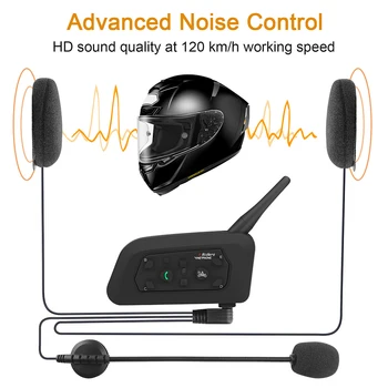 Motorno kolo Interkom Slušalke Slušalke za V4 V6 Bluetooth, združljiva Čelada Slušalke Posnetek Interfonski Stereo Slušalke Zvočnik