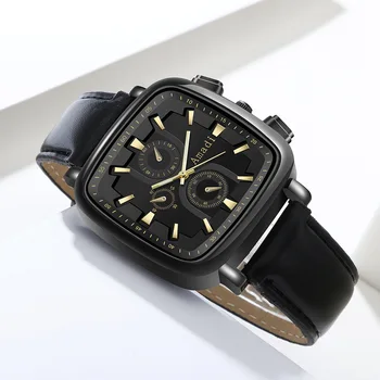 moški športni watch kvadratnih moda študentov par luksuznih usnjenih watch vzročno dating moški ženski ure