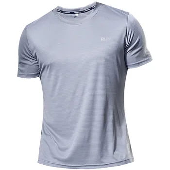 Multicolor Quick Dry Kratek Sleeve Majica Sport Telovadnici Dresov Fitnes Majico Trener, ki Teče T-Shirt za Moške Dihanje Šport