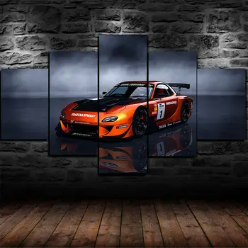 Ni Uokvirjena Platno 5Pcs Mazda RX-7 Športni Avto Wall Art, Plakati, Slike Doma Dekor Slike Okraski