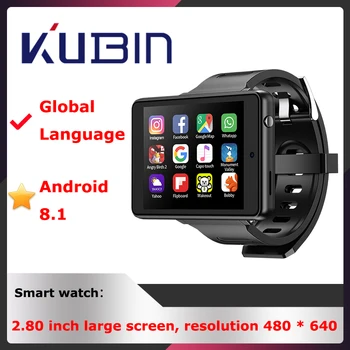 Nov Prihod Pametnih Ure Za 2,8 Palčni 4gb+128gb Lcd Smart Watch 2800mah Smartwatch Srčni utrip Za Android 8.1 4g Telefon Pametno Gledati