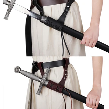 Nove Srednjeveške Samurai Vitez Cosplay Meč Pasu Človeka Retro Steampunk Orožje Kostum Rapier Obroč Pasu Trak Kubura