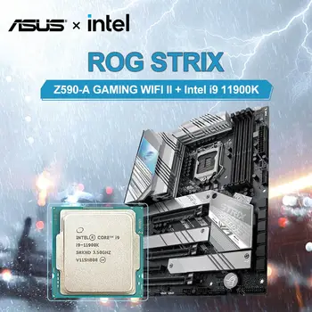 Novi intel Core i9-11900K CPU+ ASUS ROG STRIX Z590-GAMING WIFI II Nov LGA1200(Intel 11./10thGen)ATX Gaming Motherboard DDR4