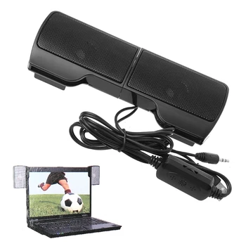 Novo 1 Par Mini USB Pogon Linijo za Nadzor Stereo Posnetek-Na Zvočnik Za Notebook Laptop