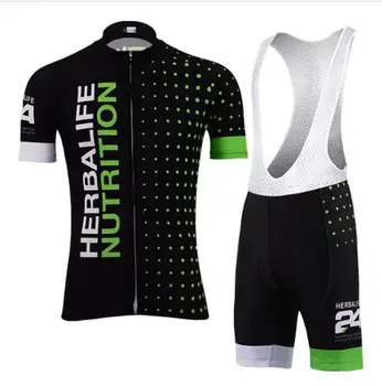 NOVO 2019 moških Bike Team Pro Kolesarski Herbalife Jersey Dihanje Gel Blazinico vrh Herbalife kratek sleeve Kolesarjenje Oblačila bike Wear