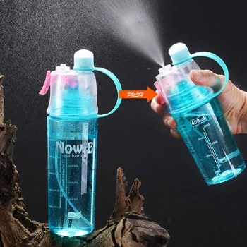 Novo 400/600 ml Barva Plastike Spray Cool Šport Steklenico Vode Prenosni Plezanje na Prostem Kolo Shaker Moje Steklenice Vode
