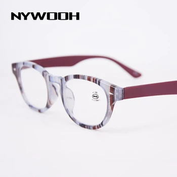 NYWOOH Moda Obravnavi Očala Ženske Moški Kvadratnih Očala na Recept Pisane Trakove Plastičnih Presbyopia Dioptrije za Očala