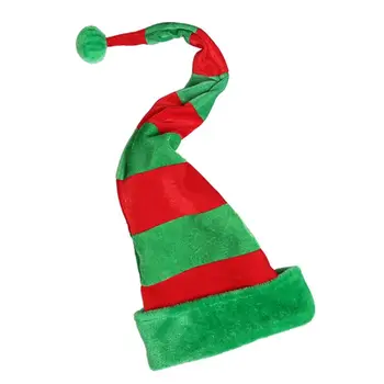 Odrasli Otroci 3D Božično zabavo Elf Dolgim Repom Klobuk Rdeče, Zelene Trakove Plišastih Trim Smešno Santa Skp Počitnice Temo Foto Rekviziti