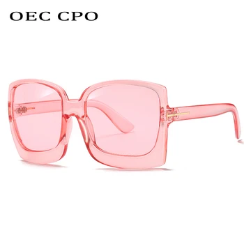 OEC CPO Kvadratnih sončna Očala Ženske Nov Modni Prevelik Plastični Okvir sončna Očala Ženske Letnik Odtenkih Modnih Očal UV400