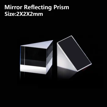 Ogledalo Odraža prizmo Isosceles desnem kotu optičnega bralnika visual kota Zaznavanja prizma, ki Odražajo naklon 90° 2x2x2mm