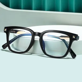 Optičnih Očal Okvir za Moške in Ženske Recept za Očala Polni Platišča Plastičnih Kvadratnih Očala Spomladanski Tečaj Anti Scratch