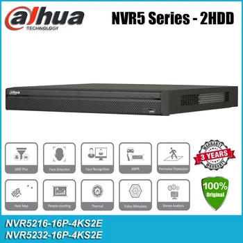 Original Dahua NVR5216-16P-4KS2E NVR5232-16P-4KS2E 16CH 32CH2HDDs 16PoE 4K&H. 265 NVR Omrežja, Video Snemalnik CCTV Sistema