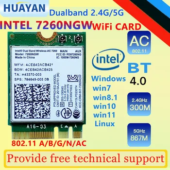 OriginalIntel sem fio 7260ac-ac 7260 7260ngw dual band ngff m.2 802.11 ac wi-fi 867mbps + bluetooth4.0 bt-placa de rede wifi wlan