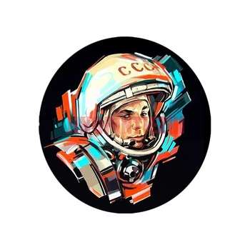 Osebnost PVC Nalepke Risanka Jurij Gagarin Sovjetski Astronavt Avto Nalepke na motorno kolo, Laptop Dekorativni Motocikel Decals