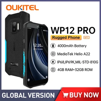 Oukitel Wp12 Pro Nepremočljiva Pametni telefon Android Krepak mobilni telefon 4000 mah Baterija Nfc 13mp Poceni Mobilni Telefon Shockproof