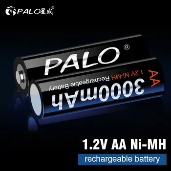 PALO AA Polnilne Baterije AA NiMH 1,2 V 3000mAh Ni-MH 2A Vnaprej zaračuna Bateria nizke self razrešnice aa Baterije za fotoaparat igrače