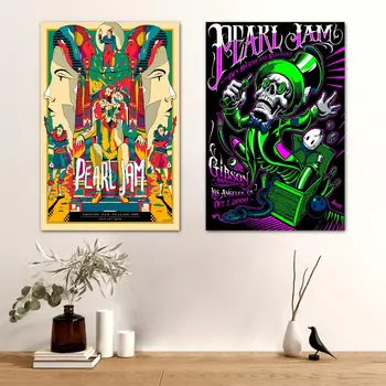 Pearl Jam Band Plakat Visoke Kakovosti Wall Art Platna, Plakati, Dekoracijo Umetnosti Osebno Darilo Sodobna Družina spalnica Slikarstvo