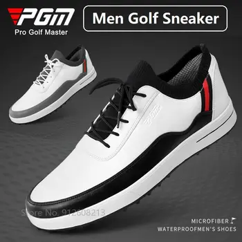 PGM Moški Čipke Golf Zavezat Nepremočljiva Moški Čevlji za Golf Priložnostne Dihanje Golf Trener Anti-skid Lahka športna Obutev