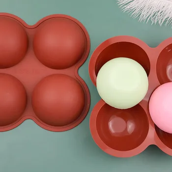 Pol Krogle Silikonski Pekač Plesni 3D Čokolade, Pol Žogo Področju Plesni Cupcake Pan Torto DIY Muffin Kuhinja Orodje