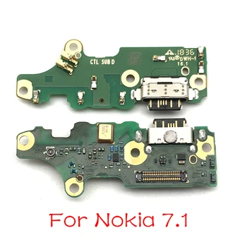 Polnilnik Odbor PCB Flex Za Nokia 7.1 Za Nokia 7 2018 TA-1095 Vrata USB Priključek Dock Polnjenje Ploski Kabel