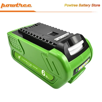 Powtree 6000mAh Li-ionska Akumulatorska Baterija za GreenWorks največ 40v G-MAX 200W GMAX 29462 29472 22272 ročna Orodja Baterije