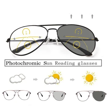 Prehod Multifokalna Obravnavi Očala Ženske Moški Photochromic Postopno inteligentni Daljnovidnost Presbyopia dioptrije Očala 2.0