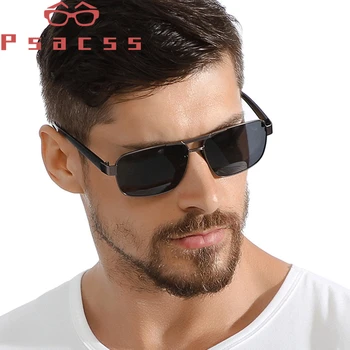 Psacss Letnik Kvadratnih Polarizirana sončna Očala Moških TR90 Okvir High-End sončna Očala Za Moške Vožnje Počitnice lentes de sol hombre