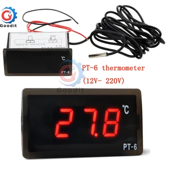 PT-6 -40~110C Digitalni Avto Termometer Vozila Temperature Merilnik Monitor 12V Avtomobilski Termometer z 2m NTC Senzorja