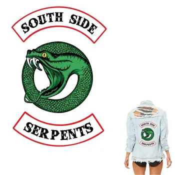 Riverdale Južni Strani Serpents Obliži Za Oblačila Nalepke Nova Zasnova Diy Stroj Železo Na Prenos Opremo Aplicirano obliž
