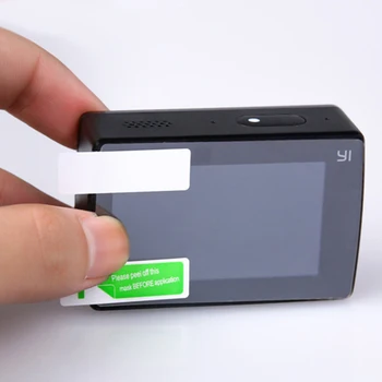 Scratch Odpornih Zaščitnih LCD Zaslon Film + Objektiv Film Za Xiaomi Yi Xiaoyi 4K 2 delovanje Fotoaparata Dodatki