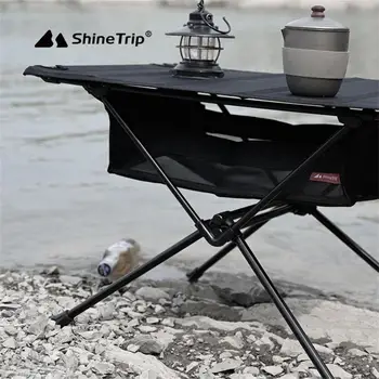 ShineTrip Prostem Kamp Miza Prenosno Zložljivo Mizo Aluminijevih Zlitin, Ultra Lahka, Zložljiva Desk Za Vrtno zabavo Piknik BBQ