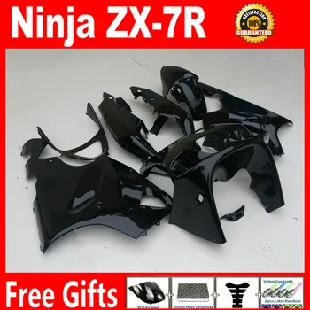Sijajna črna motocikla oklep za Kawasaki ZX7R 96 97 98 99 00 01 02 03 fairings ABS plastike ninja 1996-2003 ZX7R oklep kit