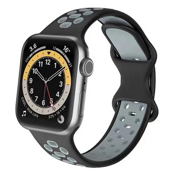 Silikonski trak za Apple watch band 44 42mm 40 mm 38 mm 49 mm correa pametno gledati zapestnica iwatch ultra serije 6 se 3 7 8 45m 41mm
