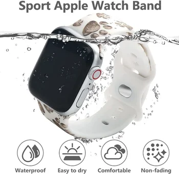 Silikonski Trak za Apple Watch Trak 40 mm 41mm 38 mm Risanka Živali Šport Gume Watchband Zapestnica IWatch Serie 7 3 4 5 6 Se