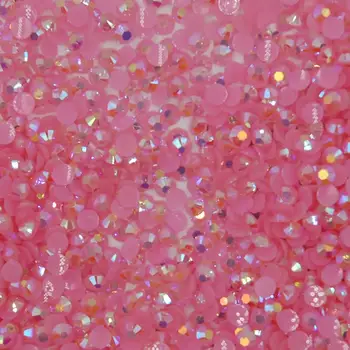 SS12 Light Pink Jelly AB Smolo Nosorogovo 10000pcs/vrečko Glitters, ki Niso Vroče Fix FlatBack Strass Šivanje Tkanine Oblačila Okrasnih