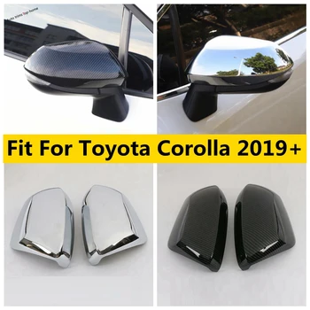 Stranska Vrata Rearview Mirror Dekoracijo Lupini Kritje Trim Za Toyota Corolla E210 2019 - 2023 ABS Chrome / Ogljikovih Vlaken Dodatki 