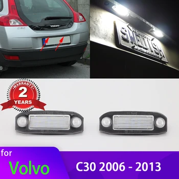 Super Svetla Canbus Napak Xenon Bela LED LED Avto Tablice Število Osvetlitev 12V za Volvo C30 2006 - 2013