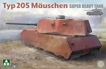 Takom 2159 1/35 Typ 205 Mauschen Super Težki Tank Plastični Model Komplet