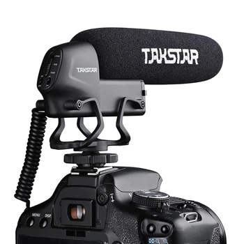 Takstar SGC-600 Kamero Super Cardioid Puško Mikrofon Fotografija Intervju Kondenzator Mikrofon za Canon EOS Nikon DSLR Kamere